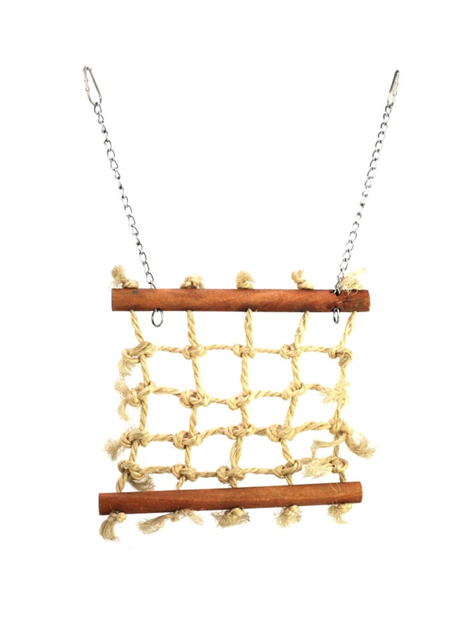 بادو لعبة حبل تسلق الطيور المعلقة مقاس 43 × 22.5 سم بني