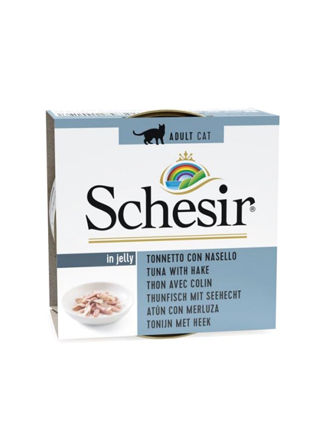 Schesir Cat Can Jelly Tuna With Cod 85gm 