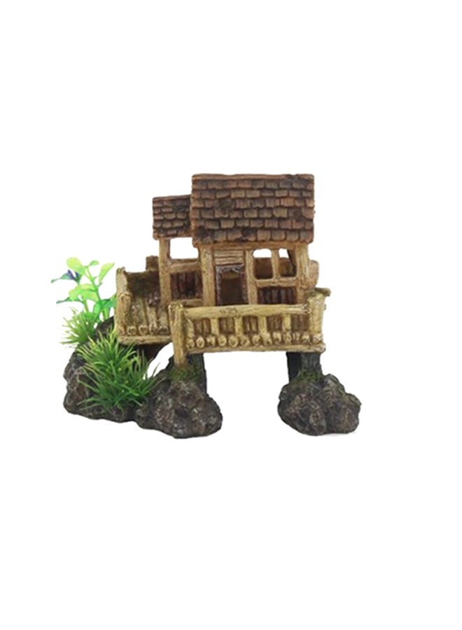 نبات صناعي لتزيين حوض السمك بني