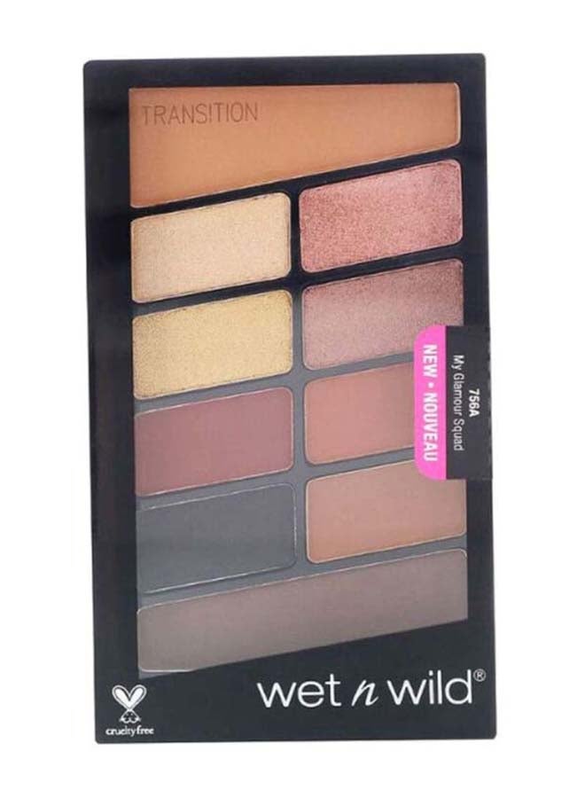 ويت اند وايلد علبة ظلال عيون كولر آيكون مكونة من 10 ألوان بُني/بيج/ أسود - Image 1