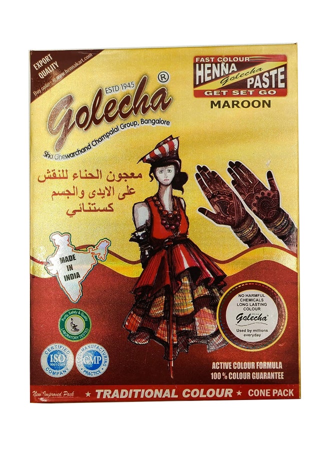 Golecha 12-Piece Henna Small Cone Maroon - Image 2