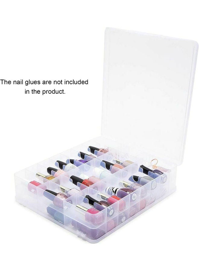 48-Grids Nail Glue Caddy Holder Box Clear - Image 5