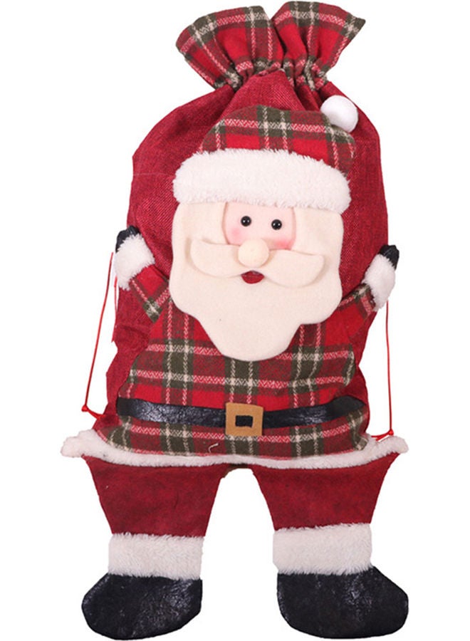 Decorative Santa Clause Candy Bag With Drawstring Multicolour - Image 1