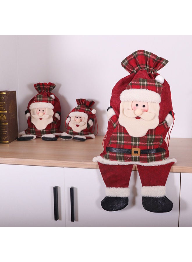 Decorative Santa Clause Candy Bag With Drawstring Multicolour - Image 2