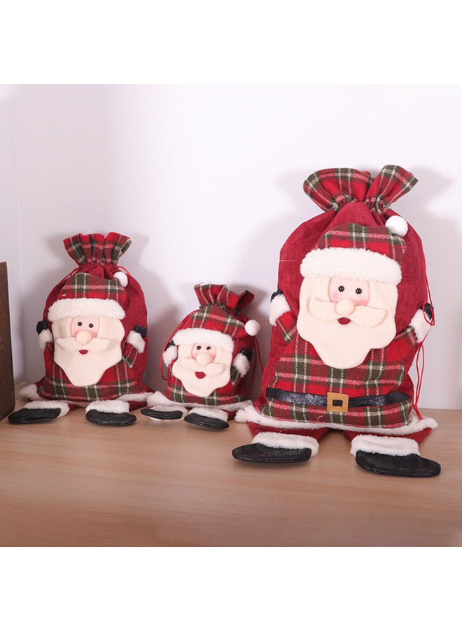 Decorative Santa Clause Candy Bag With Drawstring Multicolour - Image 5