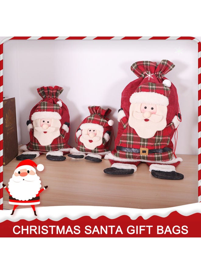 Decorative Santa Clause Candy Bag With Drawstring Multicolour - Image 4