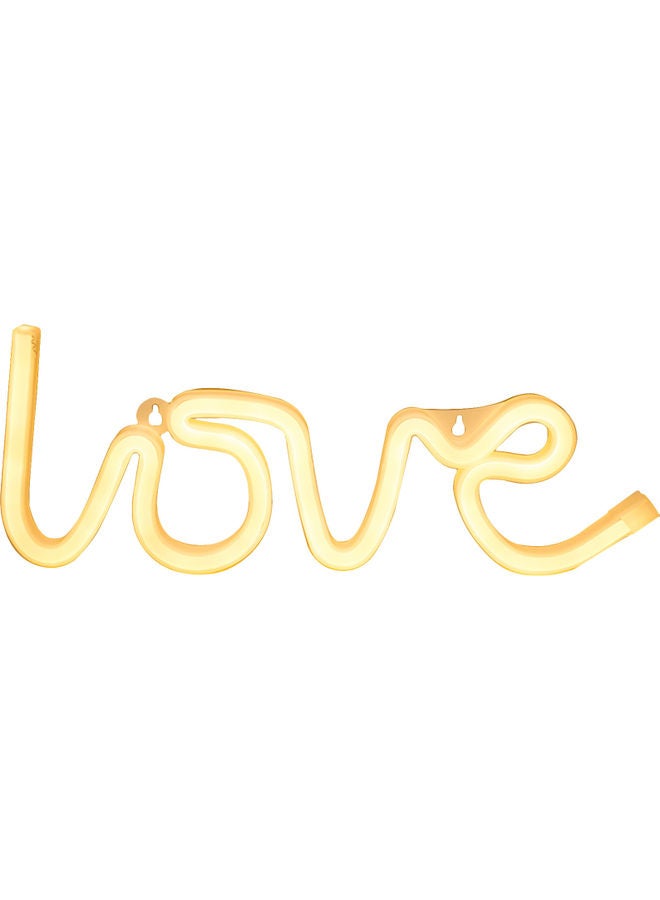 Decorative Love Shape Neon Light Yellow 