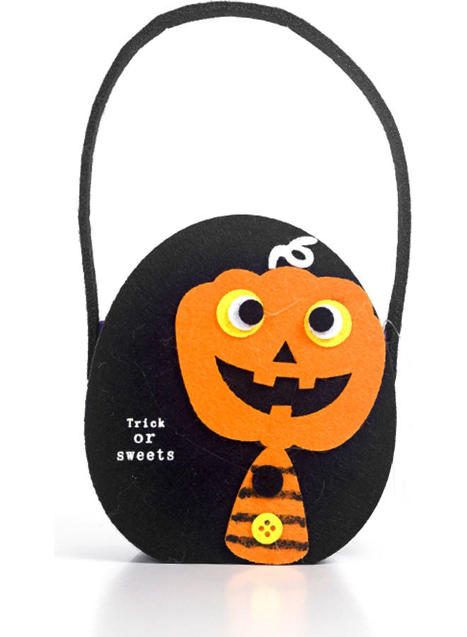 Decorative Halloween Candy Bag Black/Orange