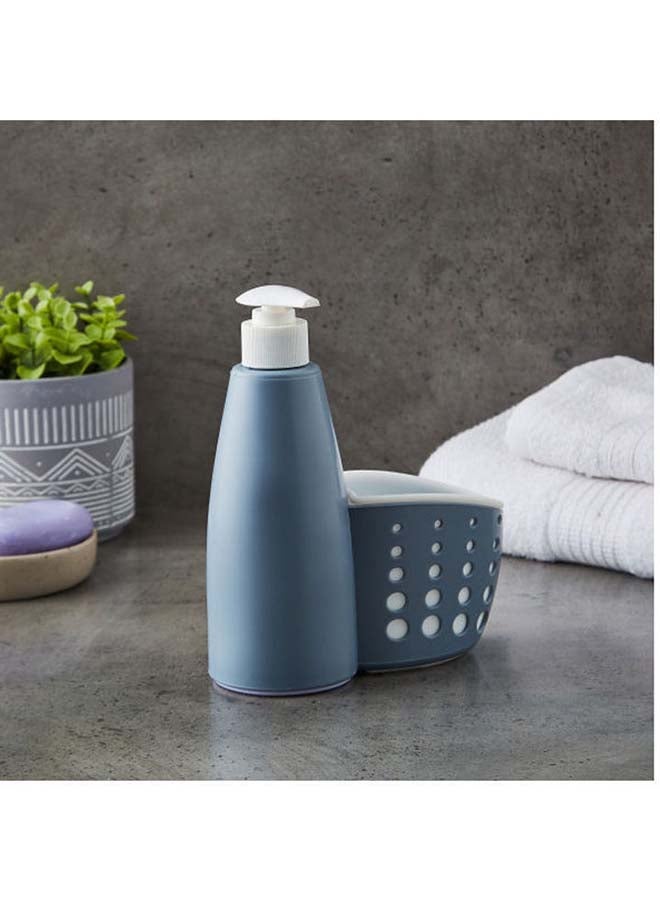 Home Box - Agace Soap Dispenser With Holder Grey/White 19x16x7cm - Image 1