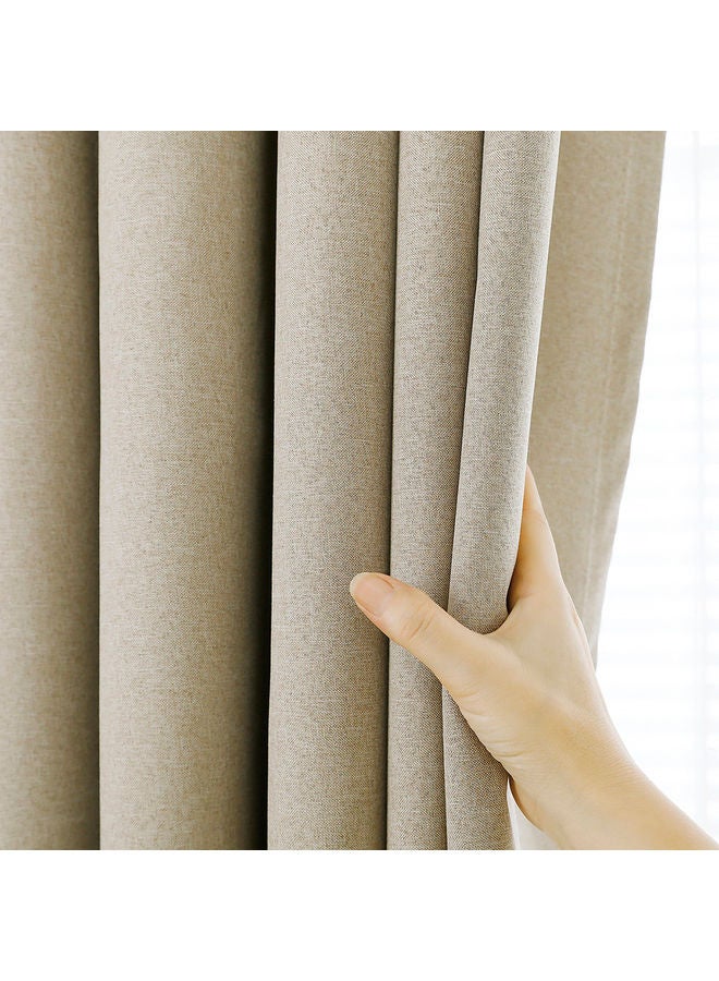 2-Panel Semi Blackout Curtains Beige  - Image 5