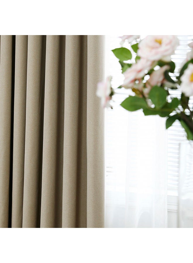 2-Panel Semi Blackout Curtains Beige  - Image 3