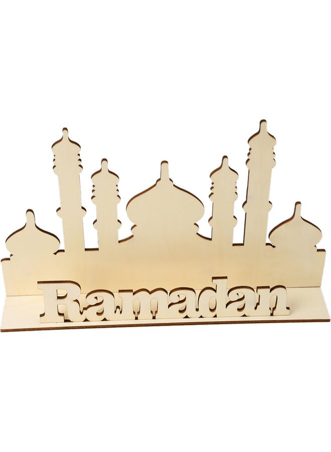 حامل لافتات شهر رمضان من الخشب ذهبي - Image 2