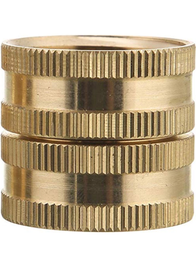 Generic 10-Piece Garden Hose Adapter with Washers Dual Swivel Repair Kit Gold 3.60x1.25x3.60cm  - Image 3