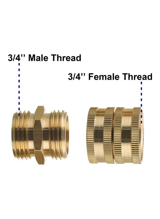 Generic 10-Piece Garden Hose Adapter with Washers Dual Swivel Repair Kit Gold 3.60x1.25x3.60cm  - Image 4