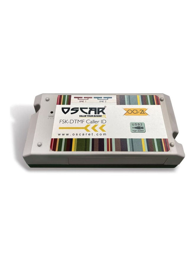 2-Line USB Caller ID Silver