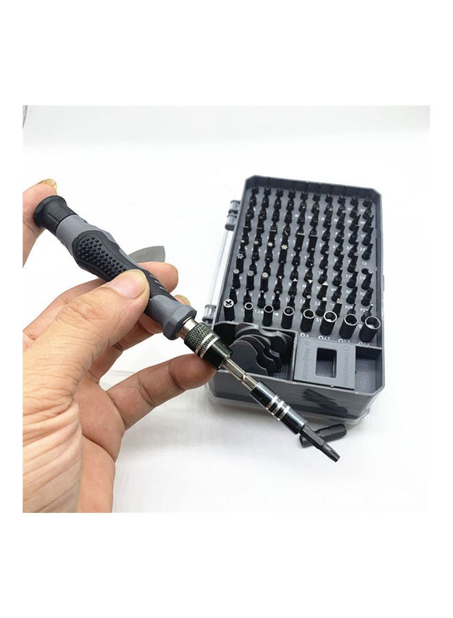 Generic Screwdriver And 115-Piece Bit Set Grey  - Image 4