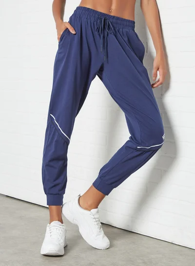 zivame Activewear Knee Tape Sweatpants Blue