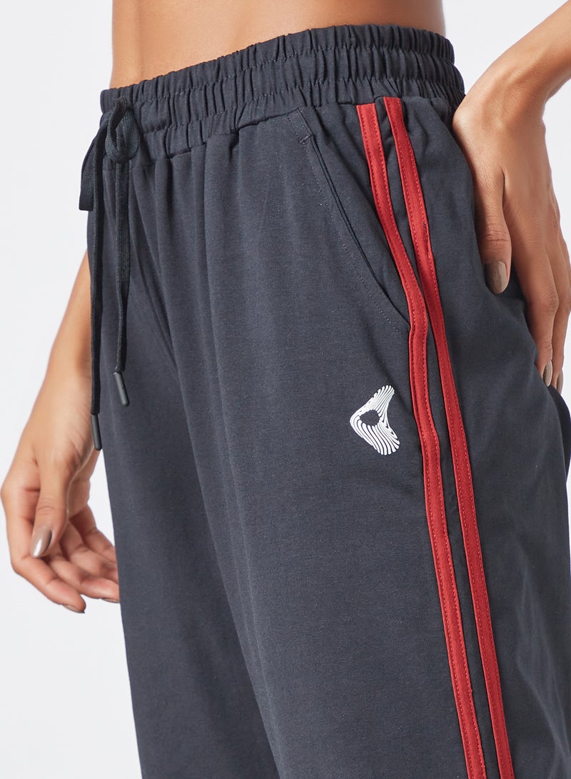 zivame - Activewear Side Tape Track Pants Navy - Image 1