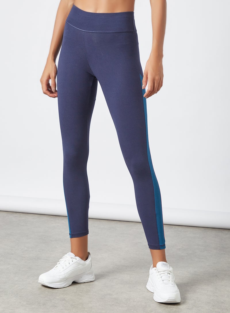 zivame Activewear Colorblock Tights Blue  - Image 1