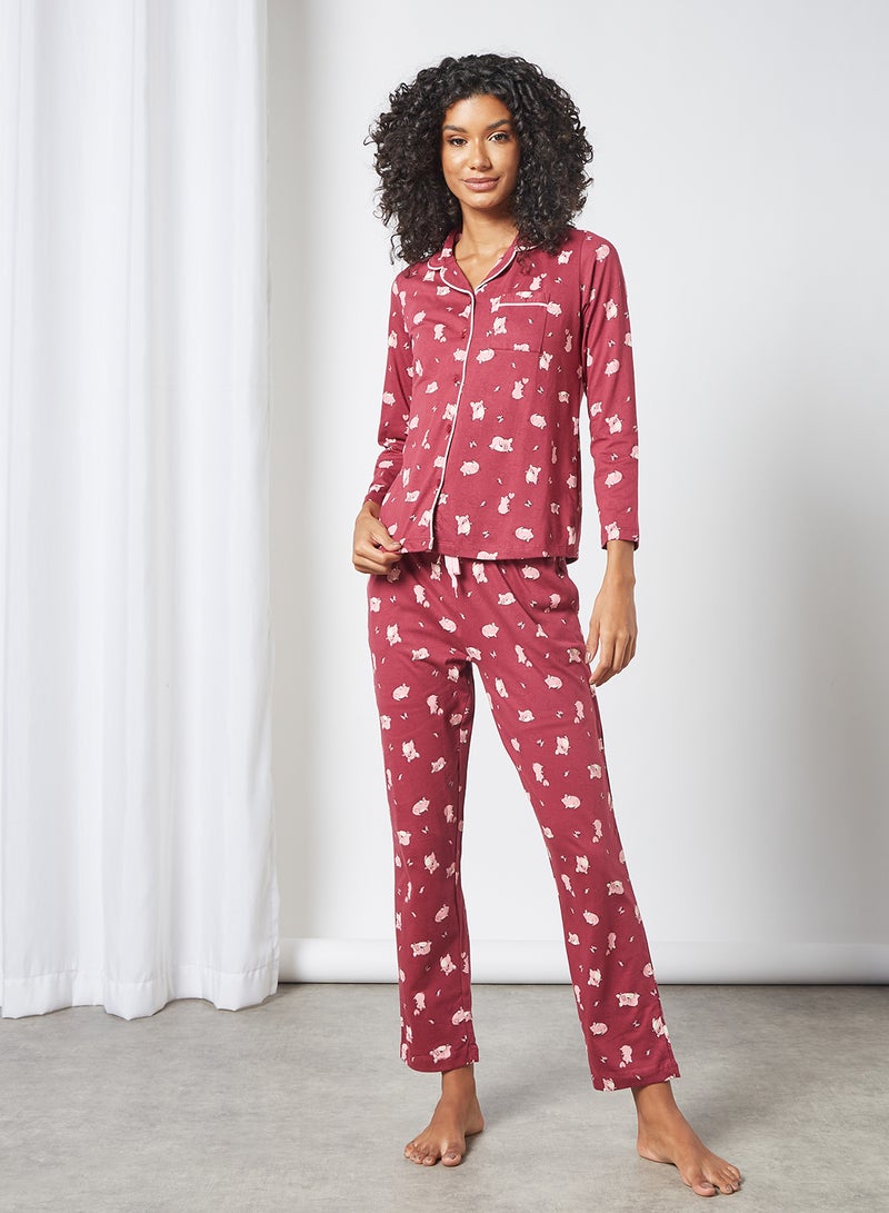 zivame Sleep Coord Sets Rhododendron  - Image 1