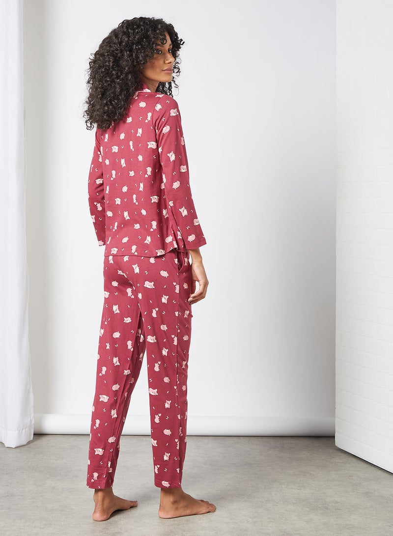 zivame Sleep Coord Sets Rhododendron  - Image 3