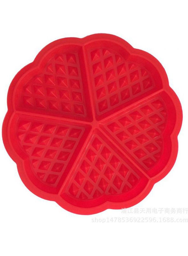 Generic - 3D Silicone Mold Waffles Shape Mould Red - Image 1