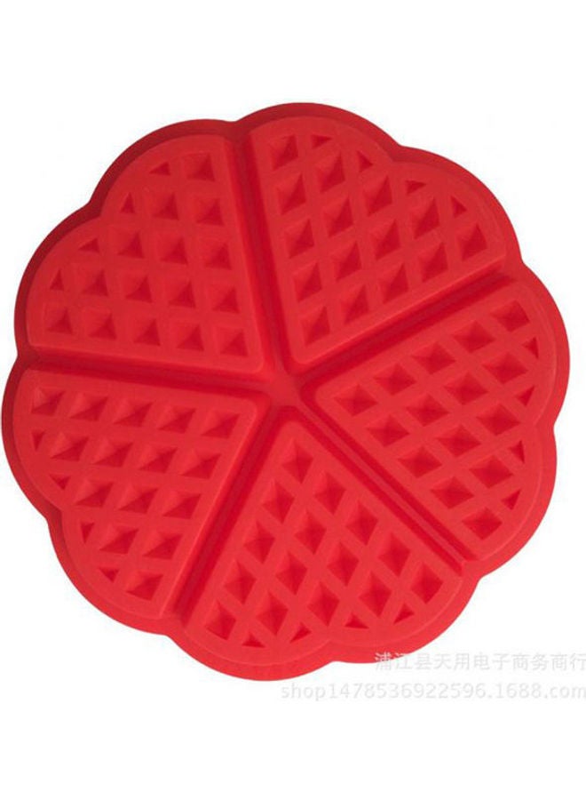 Generic - 3D Silicone Mold Waffles Shape Mould Red - Image 1
