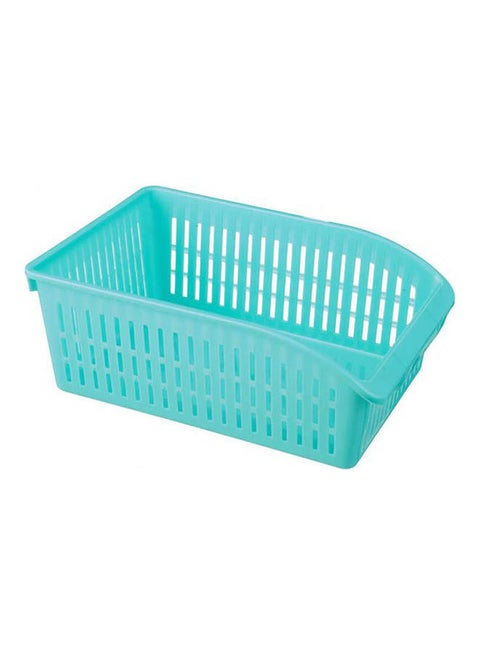 Plastic Rectangle Refrigerator Drawer With Pull Grip     Dark Turquoise Blue