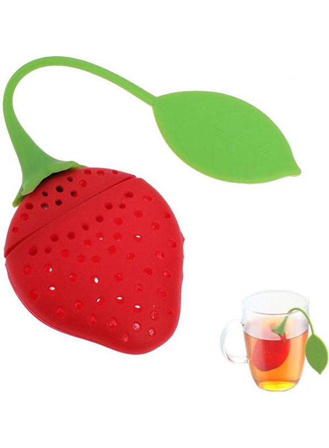 Generic - Silicone Tea Leaf Filter Herbal Strainer Spice Infuser Tea Bag Red - Image 1