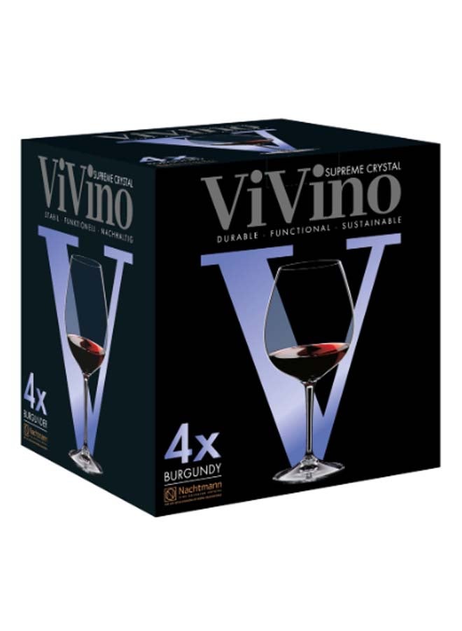 Nachtmann - 4-Piece Burgundy Vivino Wine Glass Set Clear - Image 1