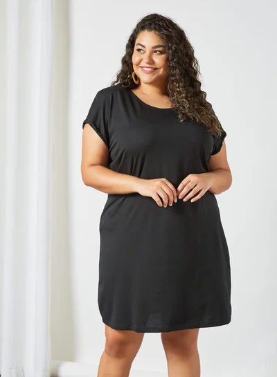 VERO MODA Plus Size Mini Dress Black