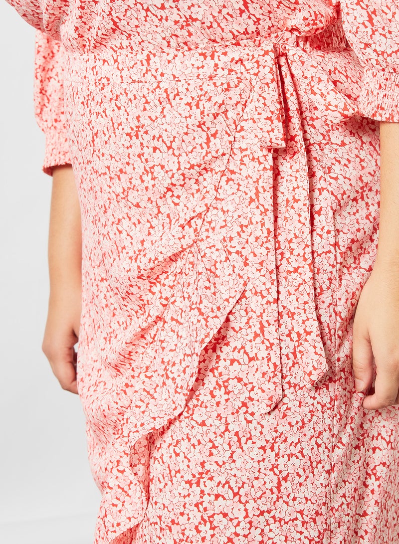 VERO MODA - Plus Size Wrap Skirt Pink - Image 1