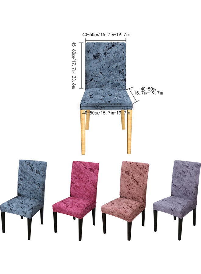 4-Piece Printed Chair Covers Pink - Image 2
