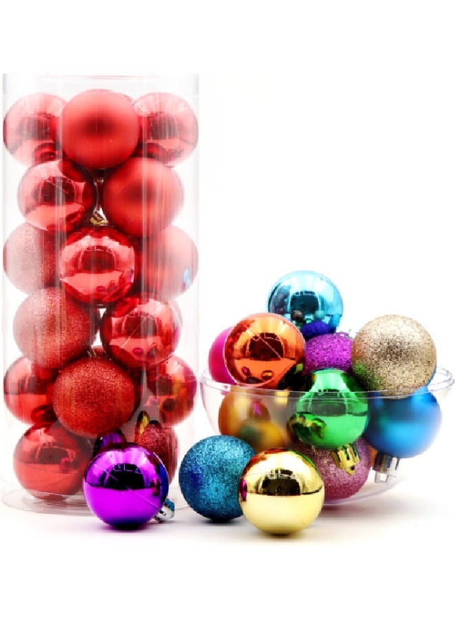 24-Piece Tree Balls Red - Image 2