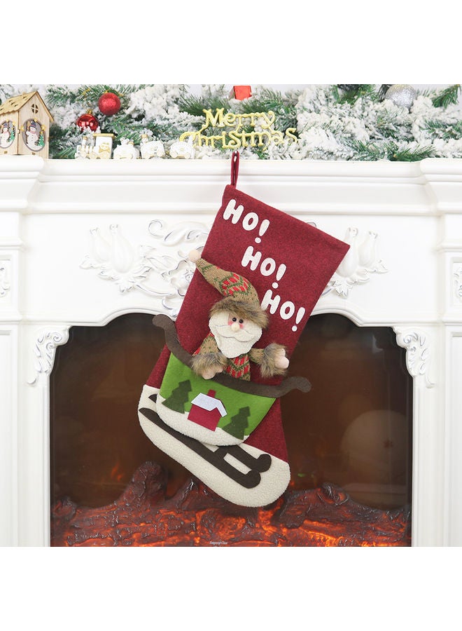 Tree Hanging Socks Decoration Red/Green/White - Image 3