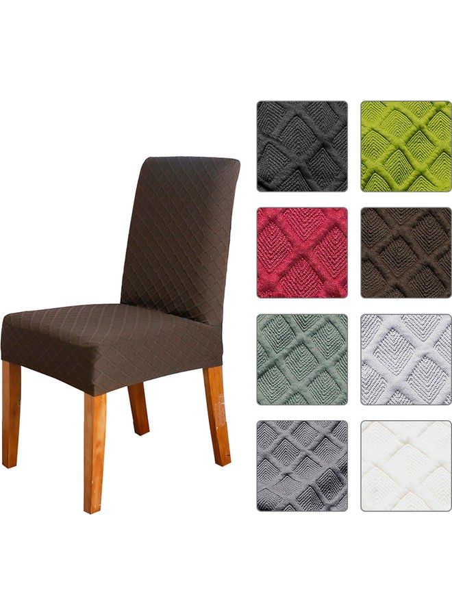 Solid Diamond Lattice Chair Cover Coffee  - Image 2