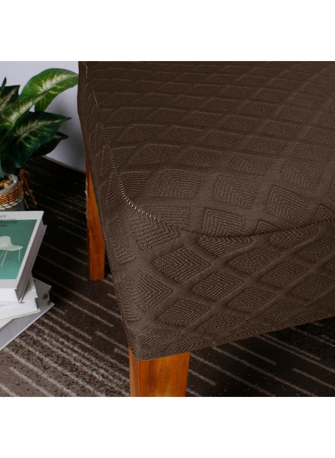 Solid Diamond Lattice Chair Cover Coffee  - Image 3