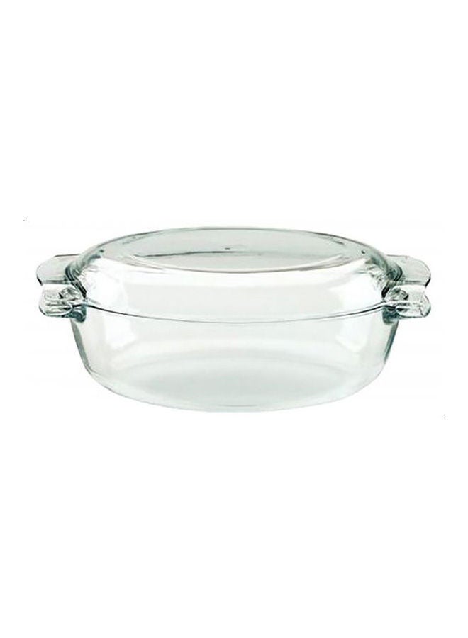 PYREX Oval Casserole Classic W/ Lid Clear 4Liters