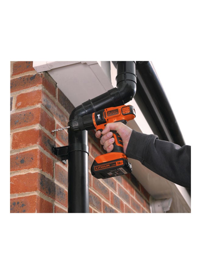 BLACK+DECKER - Cordless Hammer Drill with 11 Torque Settings, 18V, Battery Not Included - BDCH188N-XJ, 2 Years Warranty Orange/Black - Image 1