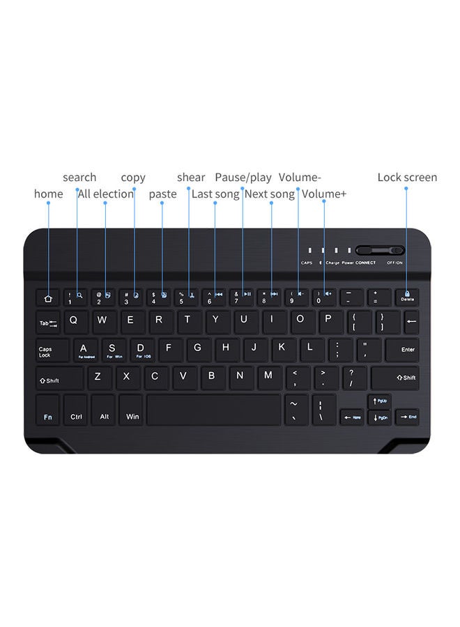 Kaku Wireless Smart Arabic and English Keyboard Black - Image 4