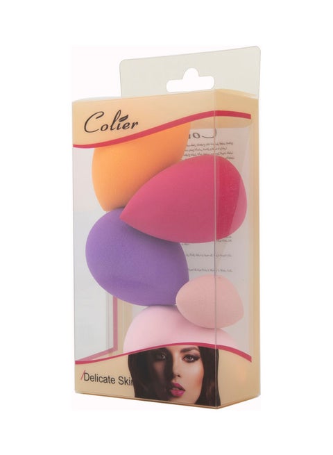 5-Piece Various Shape Foundation Sponge Multicolour