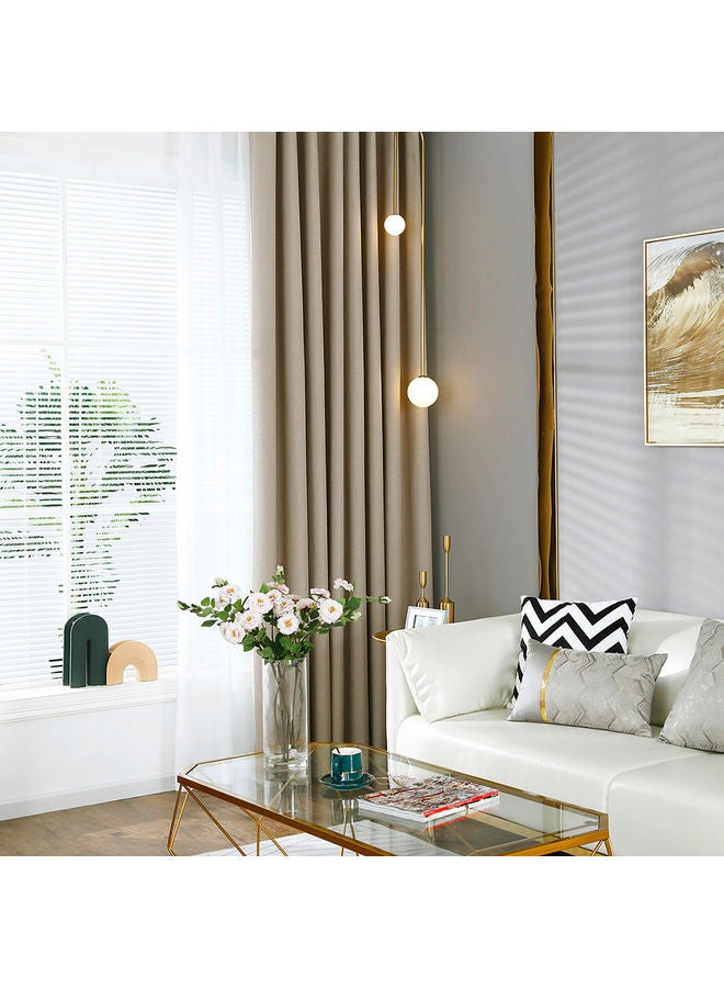 2-Piece Blackout Curtains Set Brown  - Image 4