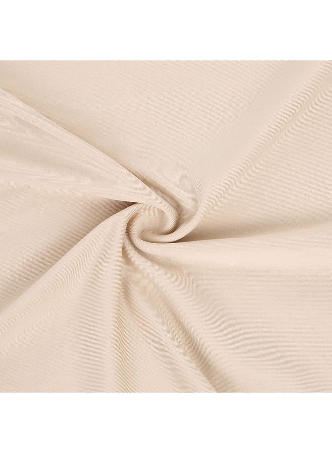 Ruffled Stretchable Dining Chair Cover Beige  - Image 4