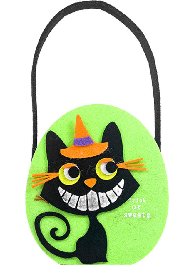 Hot Halloween Candy Bag Fabric Felt Storage Basket Kids Trick or Treat Handbag Decor Prop Multicolour 