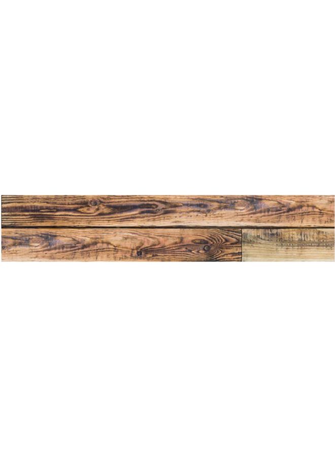 ماركة غير محددة - ملصق كلاسيكي مضاد للماء بتصميم بلاط خشبي محبب بني - Image 1