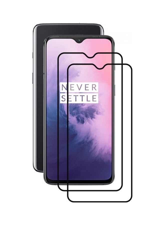MARGOUN 2-Piece 3D Screen Protector For OnePlus 7 Clear/Black - Image 2