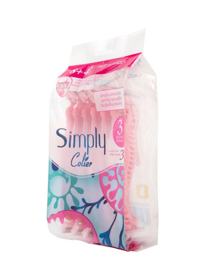COLIER - 8+4-Piece Simply Colier Razor Set Pink - Image 1
