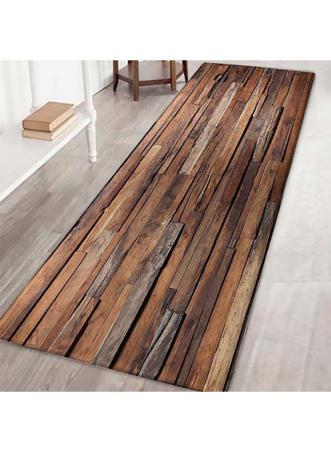 ماركة غير محددة سجادة أرضية ضد الانزلاق بتصميم خشبي بني 40x120سم  - Image 2