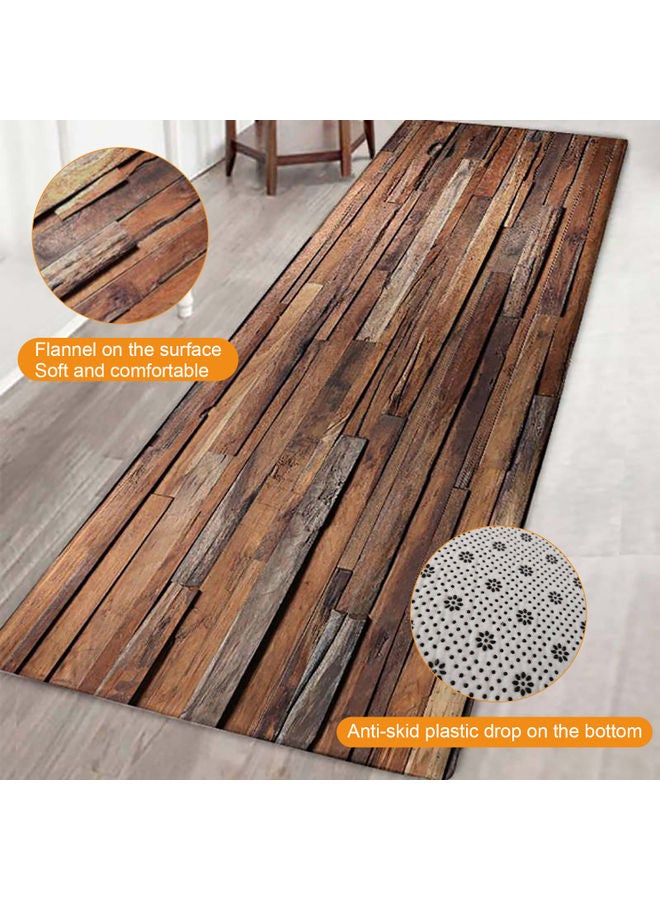 ماركة غير محددة سجادة أرضية ضد الانزلاق بتصميم خشبي بني 40x120سم  - Image 3