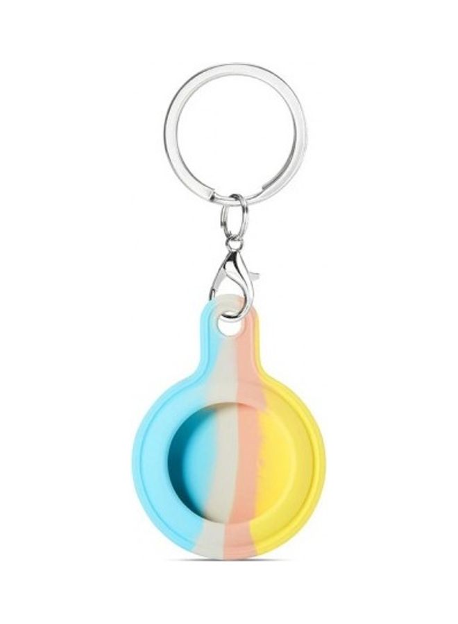 MARGOUN - Protective Silicone Key Ring Case Cover for Apple AirTags Blue/Yellow/Pink - Image 1